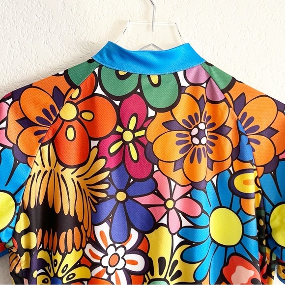 ILPALADINO Women's Cycling Jersey NWT Size Large Floral Multi Color - Picture 10 of 10